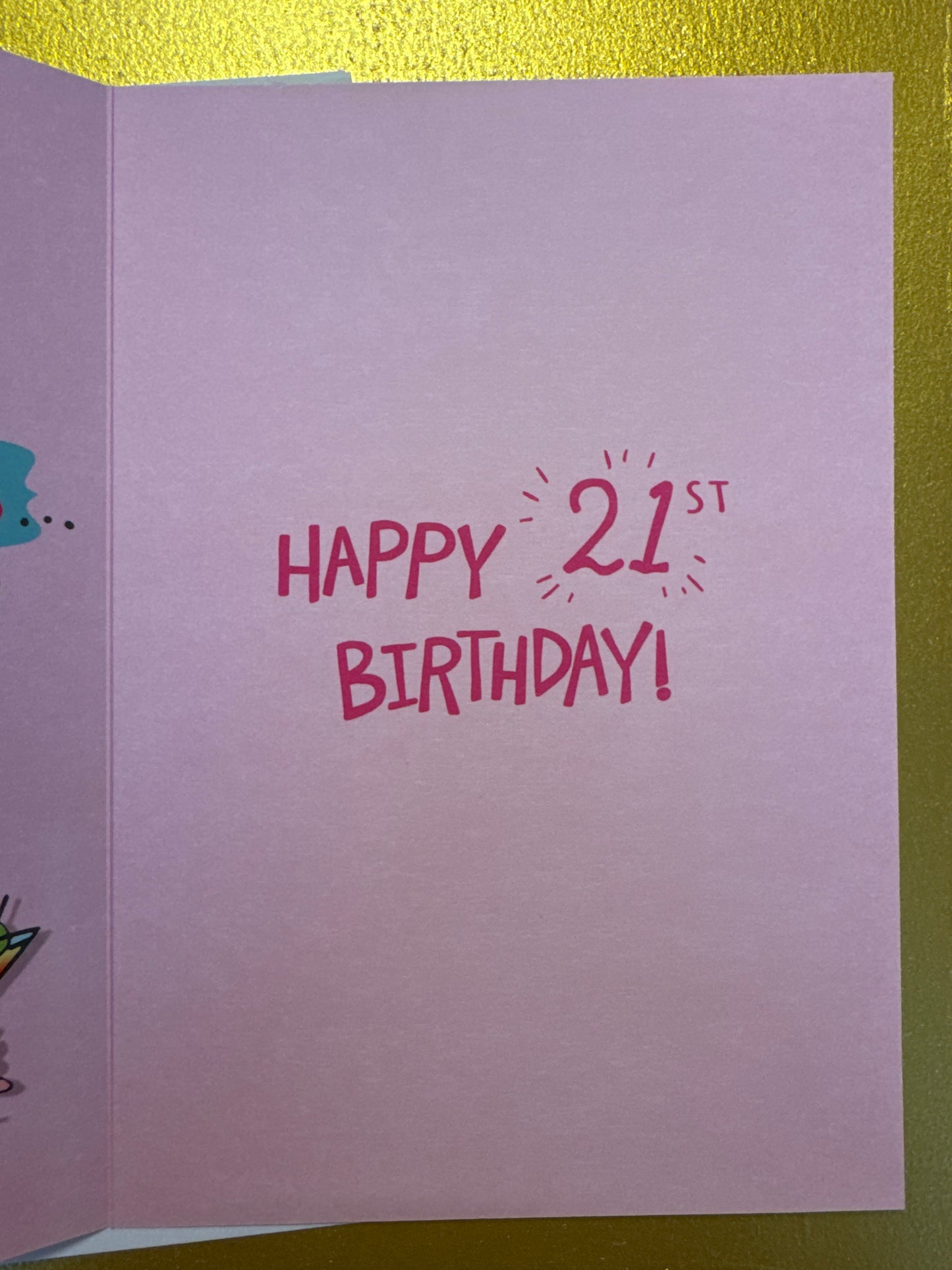 21st birthday card