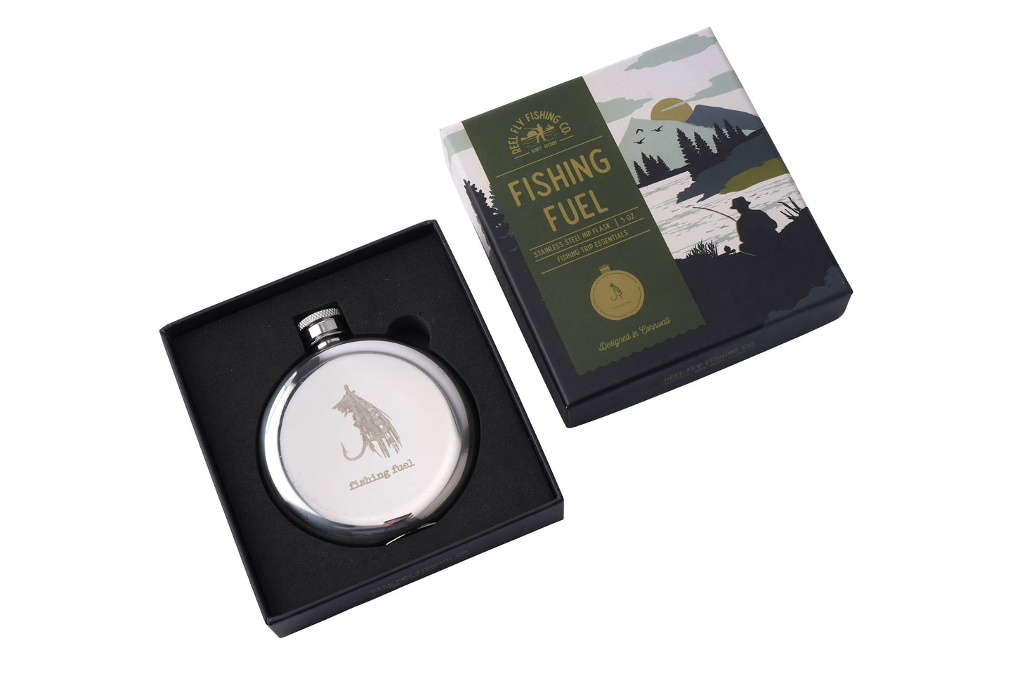 'Fishing Fuel' Hip Flask Reel Fly Fishing Co.