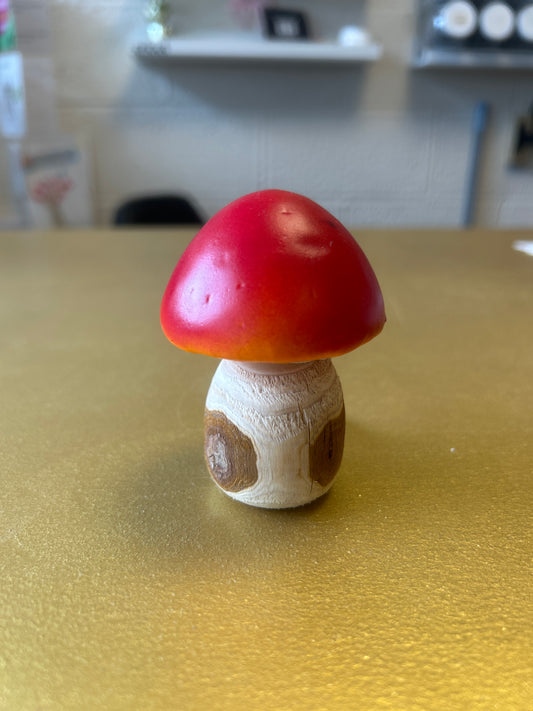 Wooden Mushroom Decor