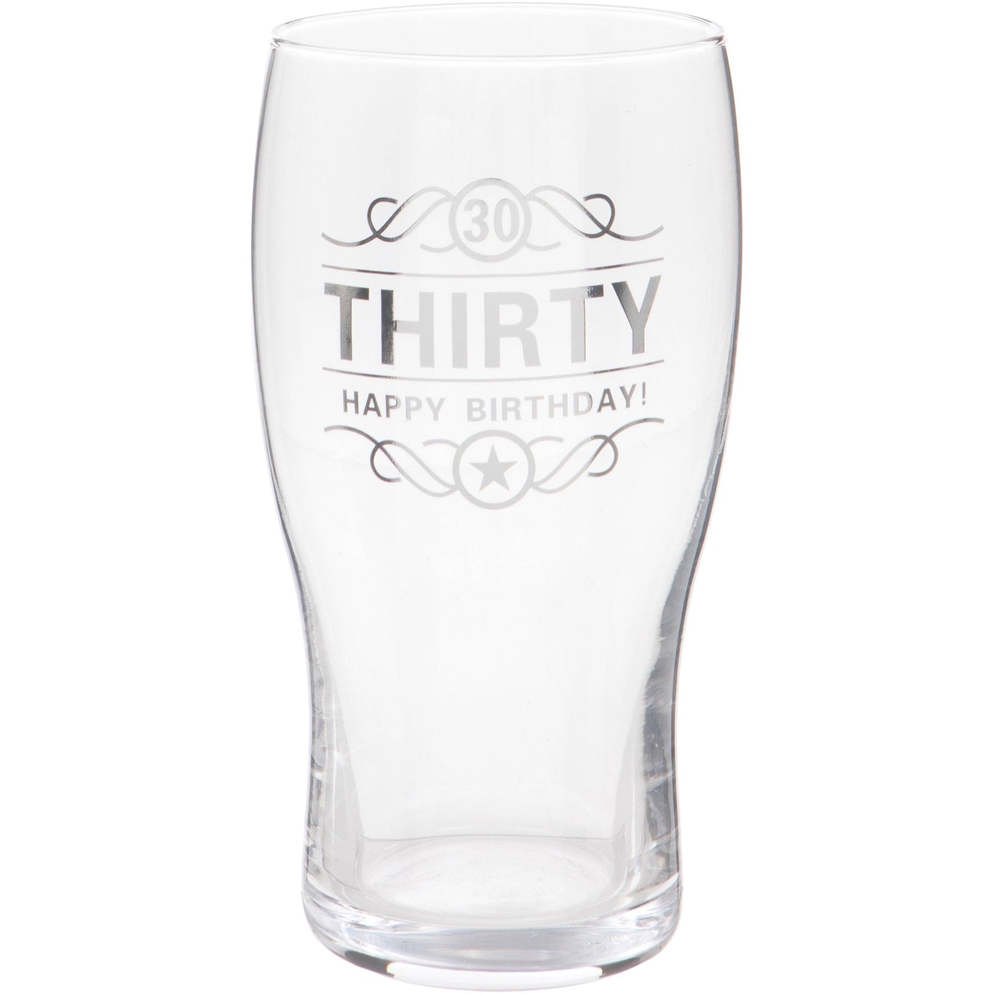 30th Birthday Beer Pint Glass, 570ml, Gift Boxed