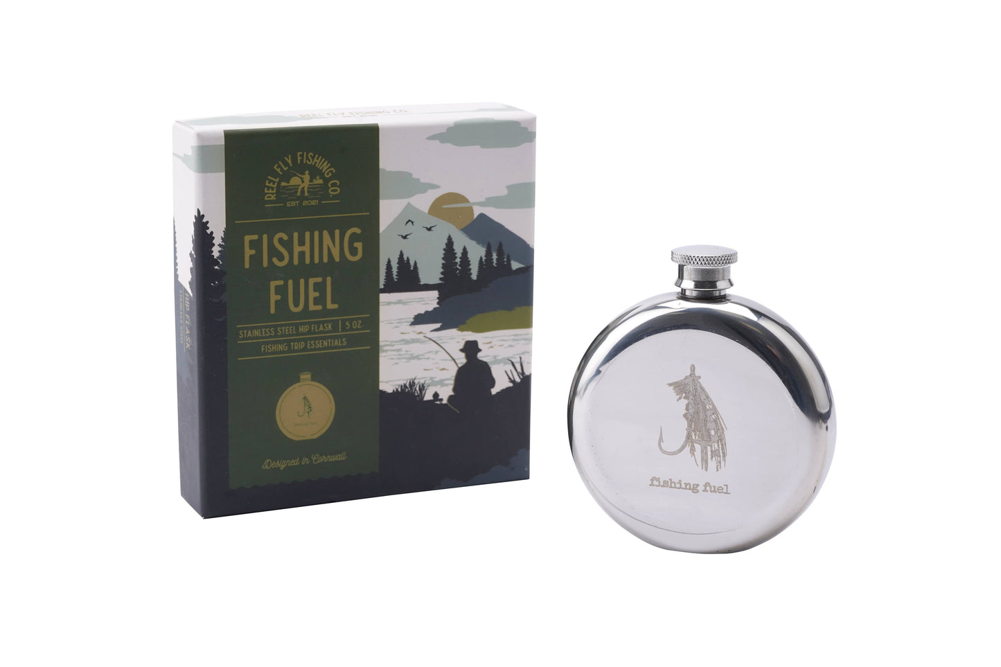 'Fishing Fuel' Hip Flask Reel Fly Fishing Co.