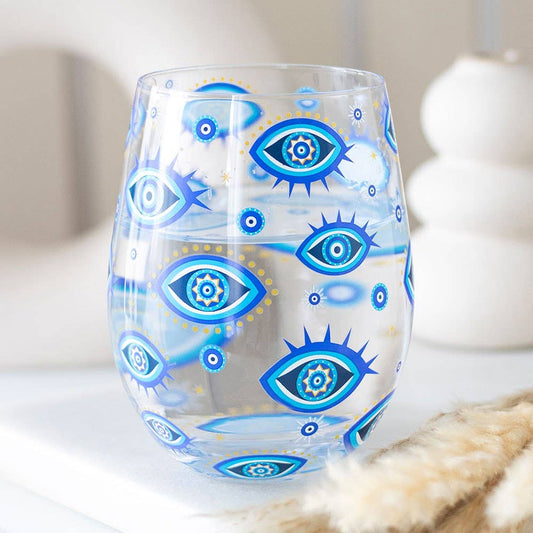 Glass All Seeing Eye Print Stemless