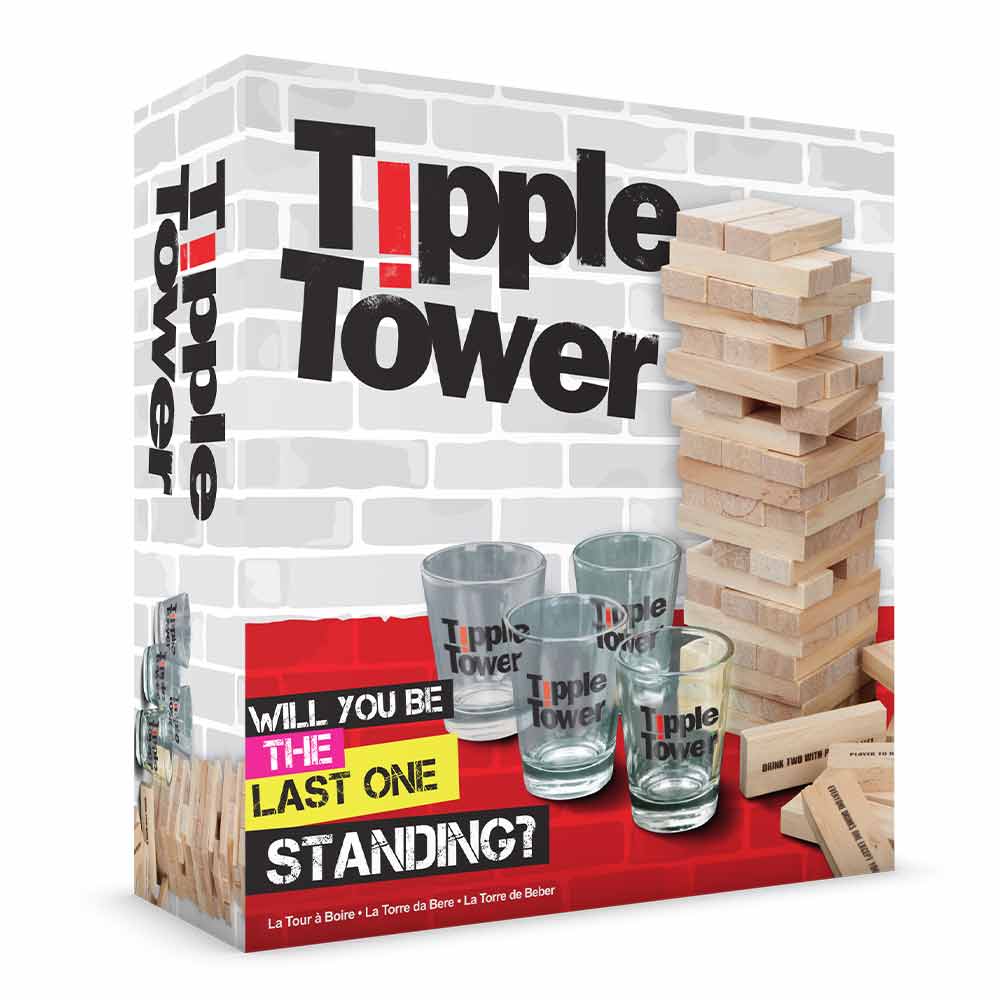 Novelty Drinking Game - Tipple Tower - Great Gift for Father's Day