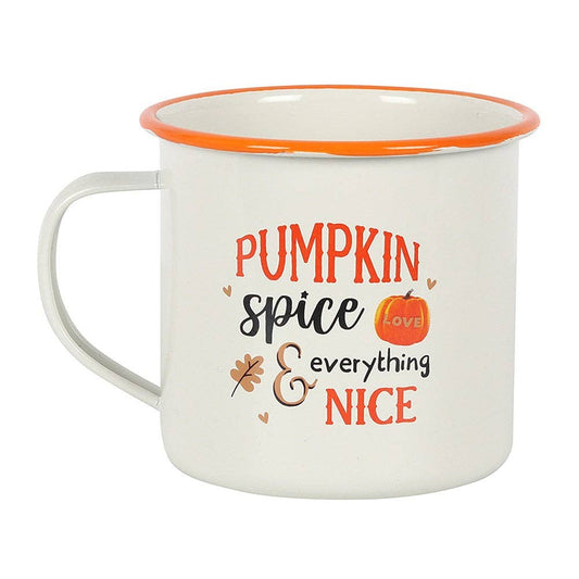 Pumpkin Spice Autumn Fall Enamel Mug