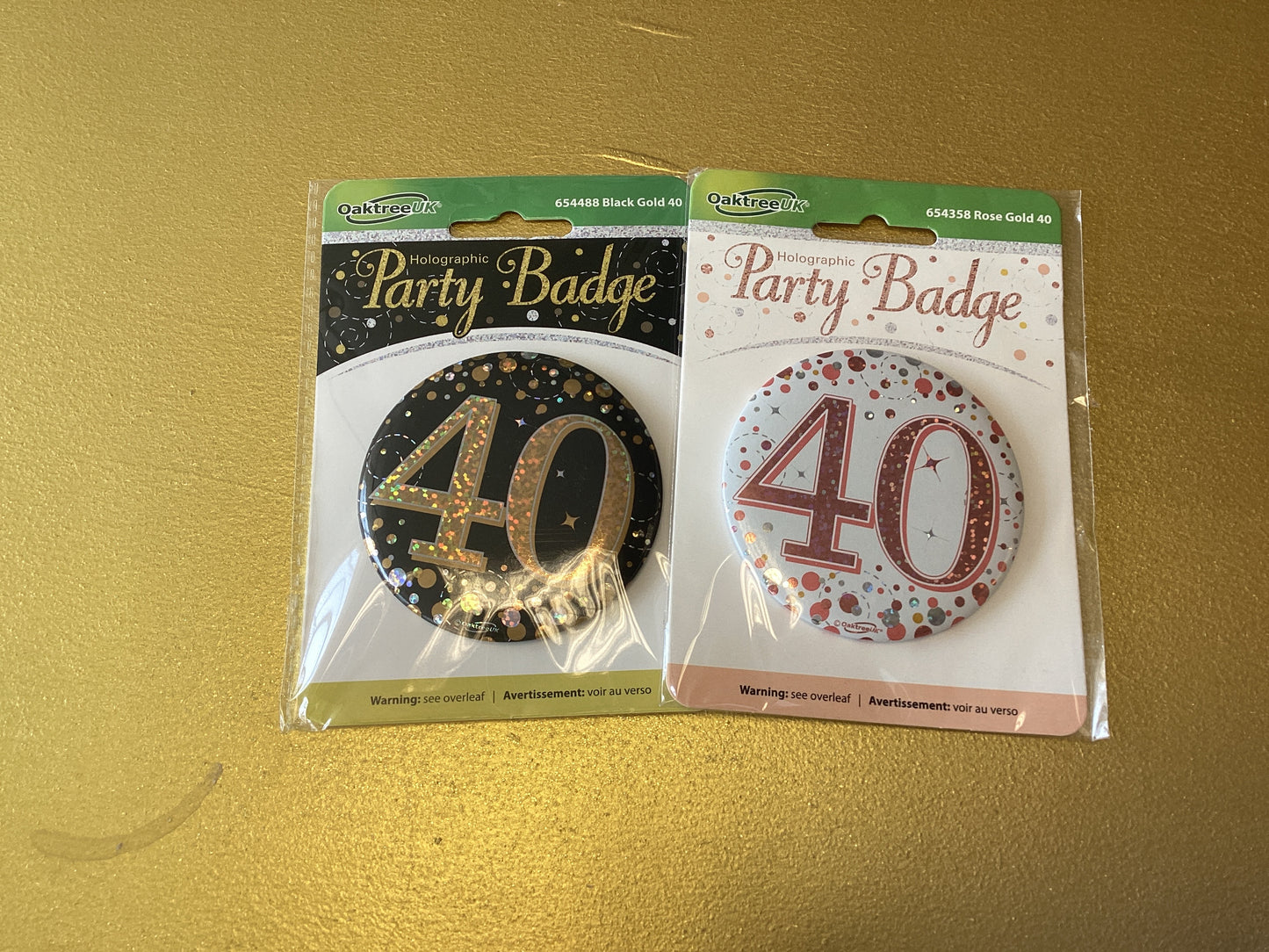 40th birthday badge