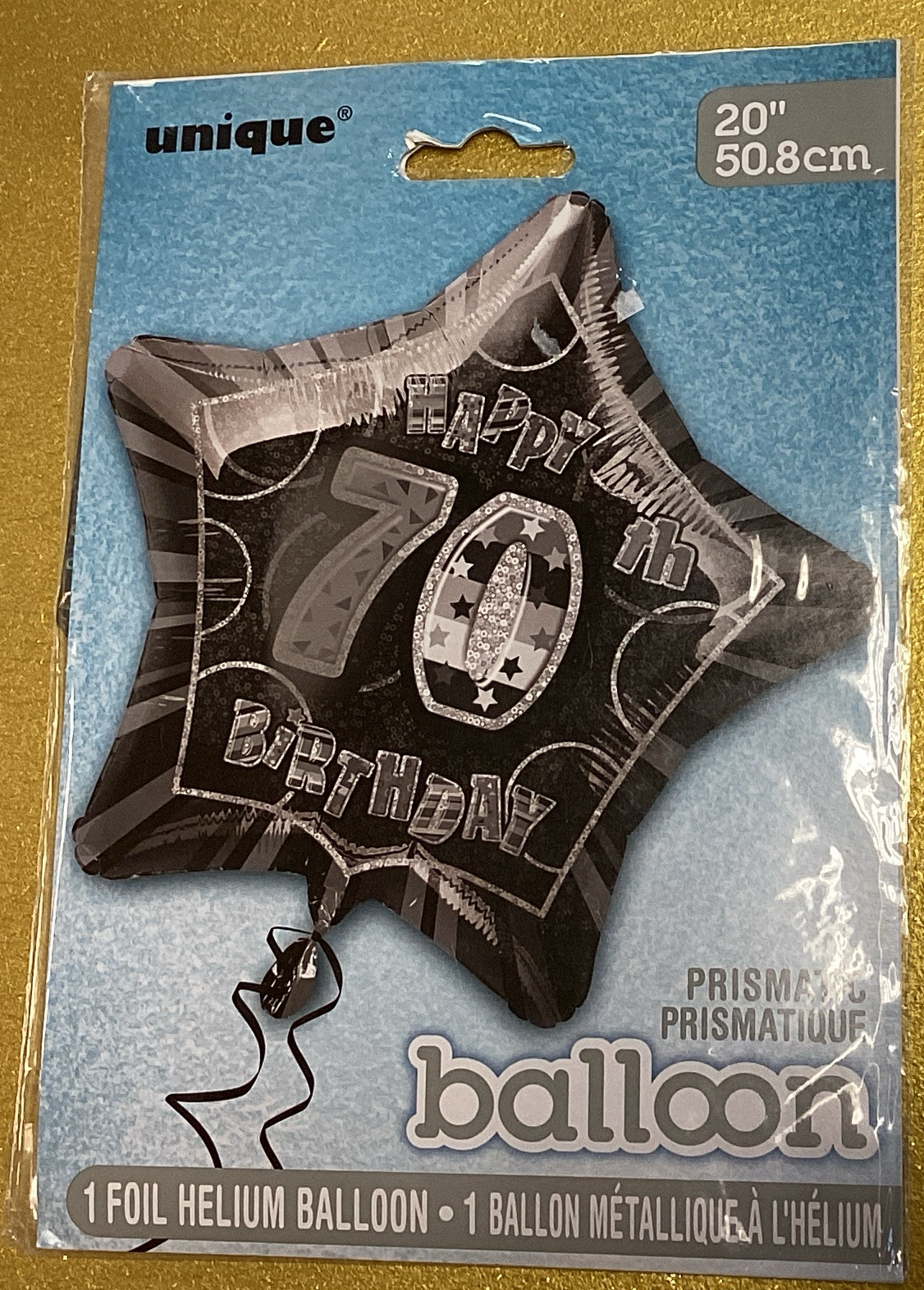 70th birthday foil balloon