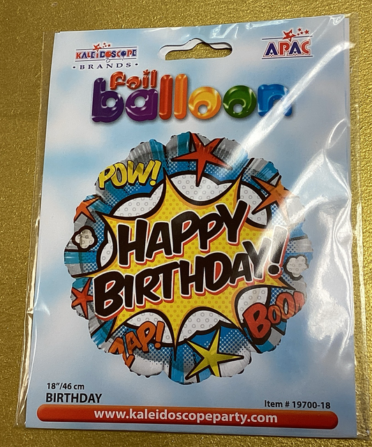 Kids happy birthday foil balloon