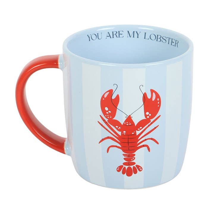 You Are My Lobster Coastal Striped Mug