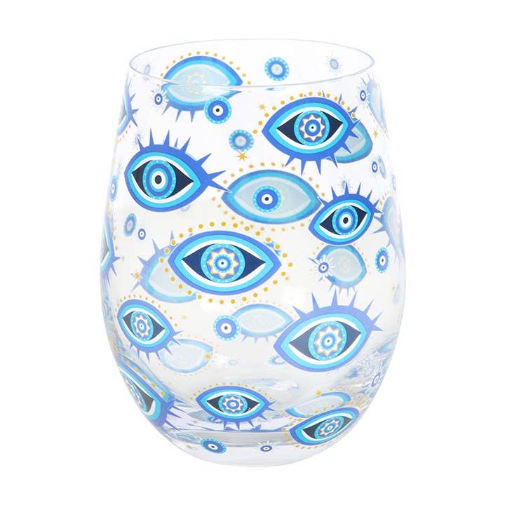 Glass All Seeing Eye Print Stemless