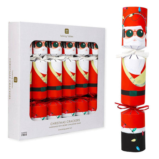 Santa Red Christmas Crackers | 6 Pack | Xmas Crackers |