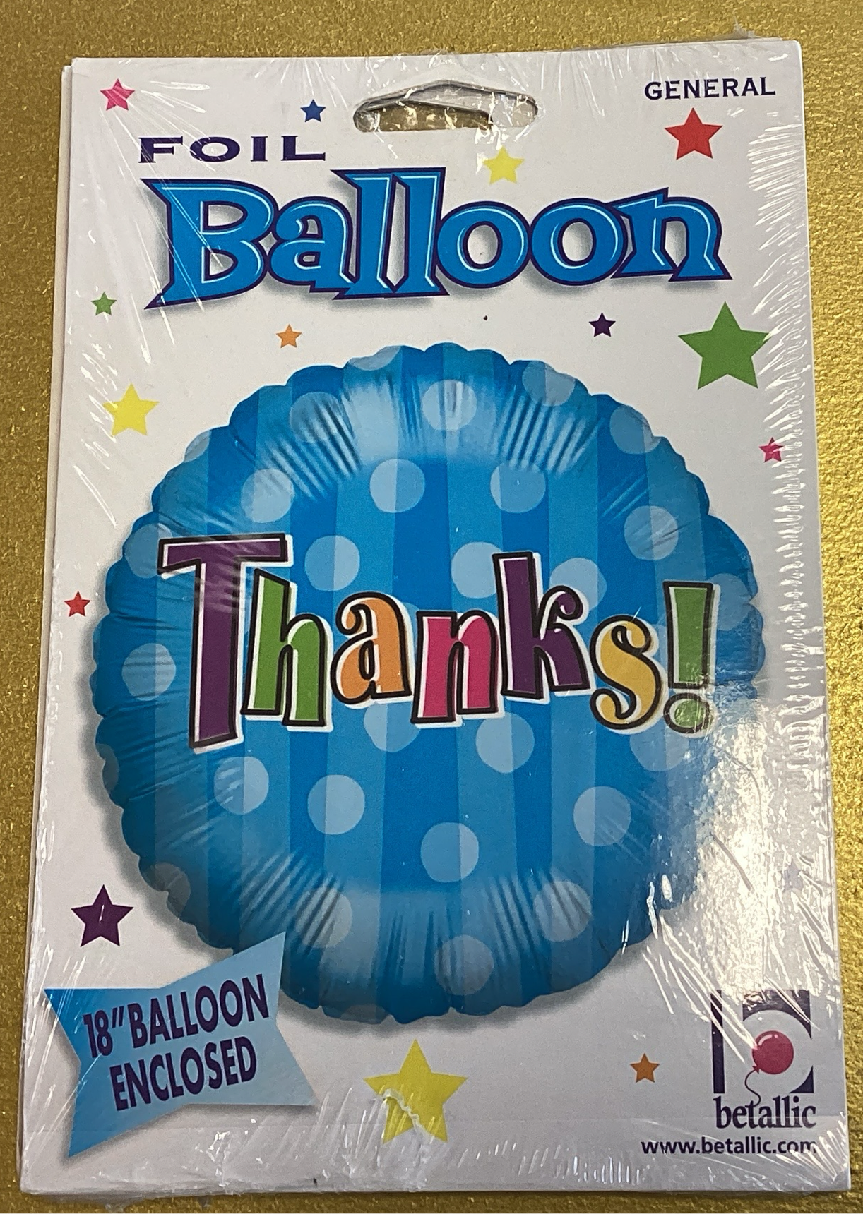 ‘Thanks’ foil balloon