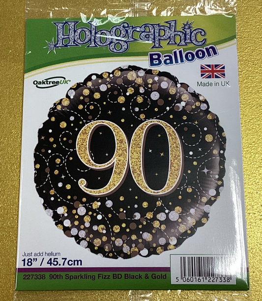 90th birthday foil balloon