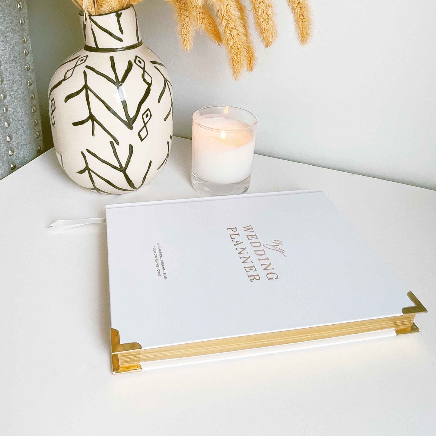 NEW - Luxury Wedding Planner Book - White with Gold Foiling and Gilded Edges