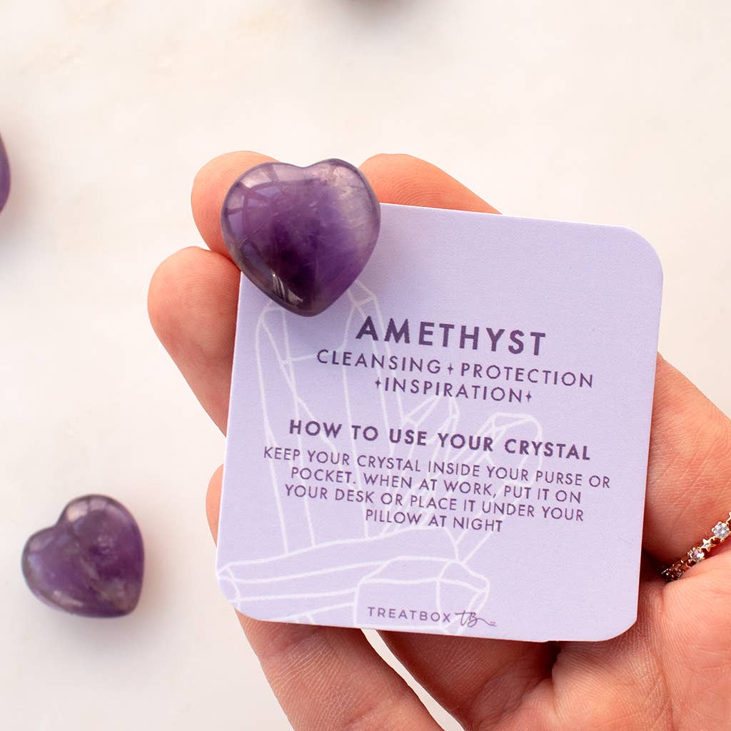 Amethyst Crystal Heart