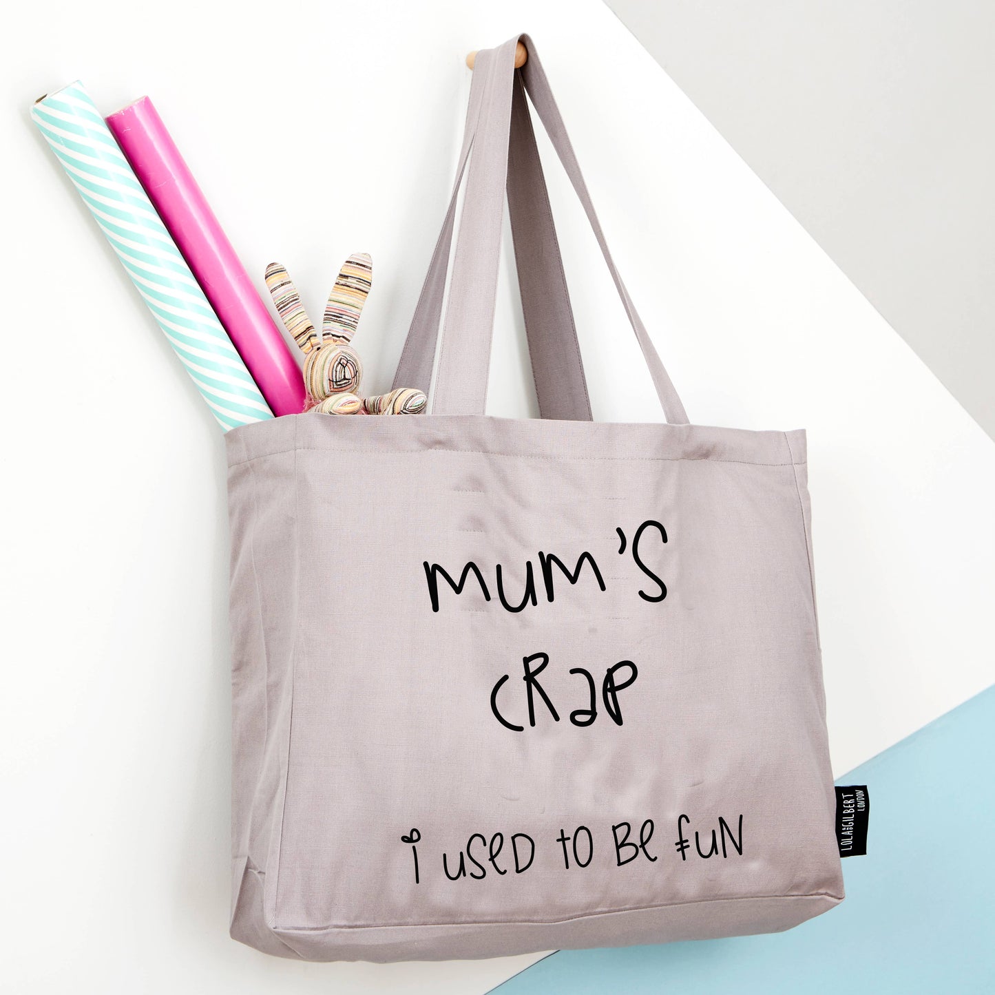 'Mum Crap, I Used To Be Fun' Large Tote Bag