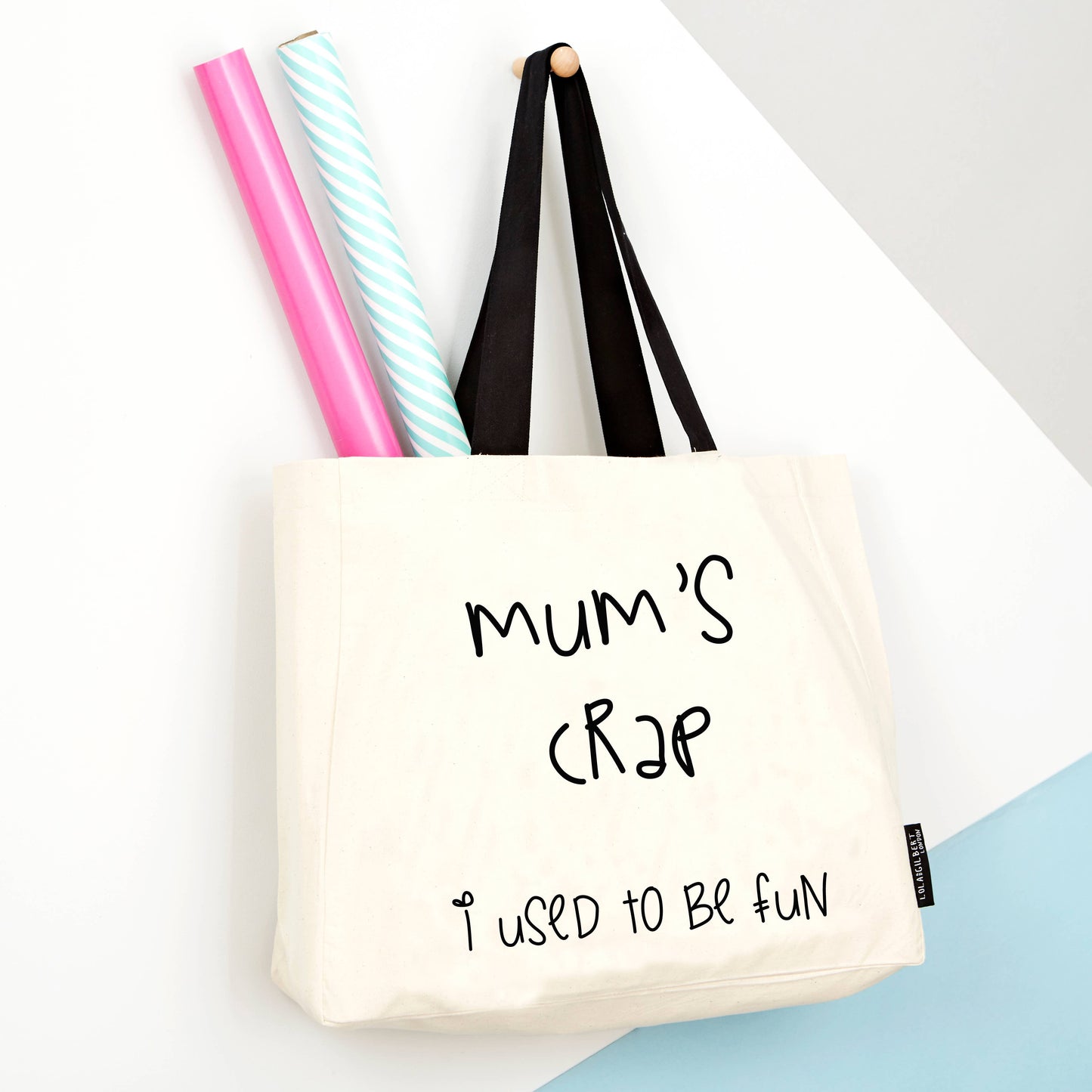 'Mum Crap, I Used To Be Fun' Large Tote Bag