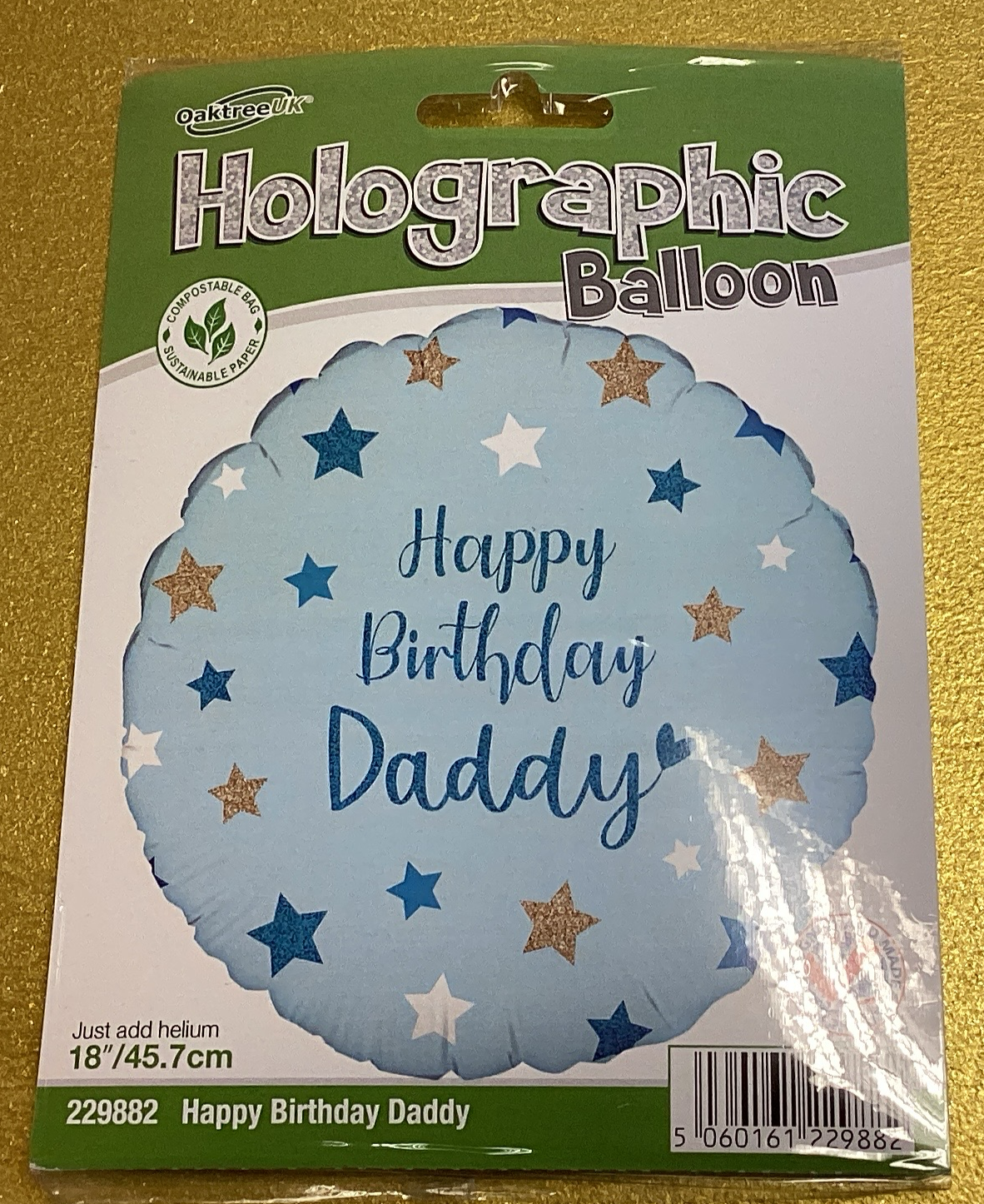 ‘Happy birthday daddy’ foil balloon