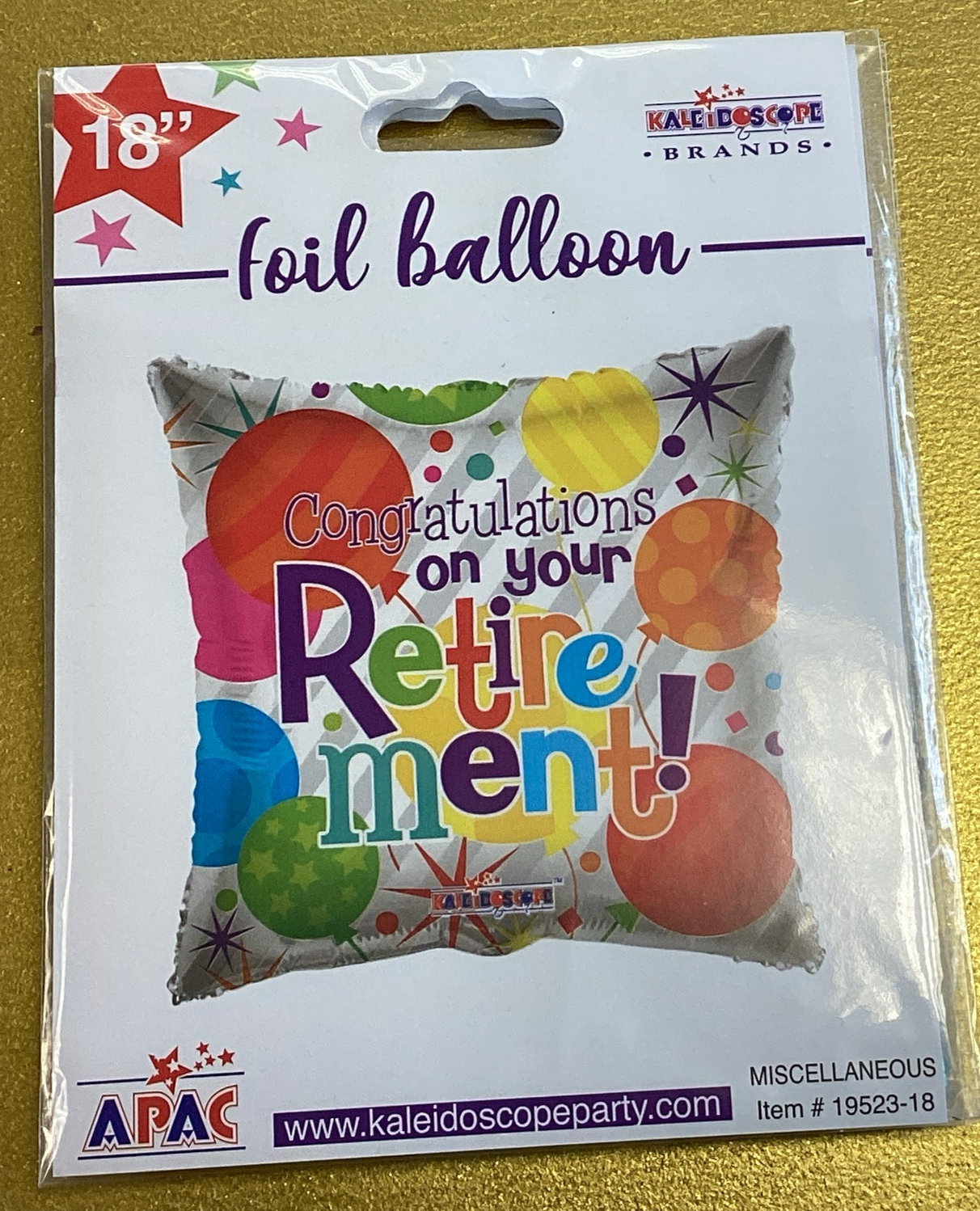 ‘Congratulations on your retirement!’ Foil balloon