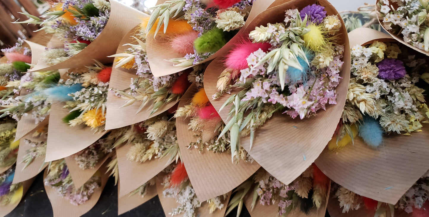 Colourful Dried Mini Flower Bunches