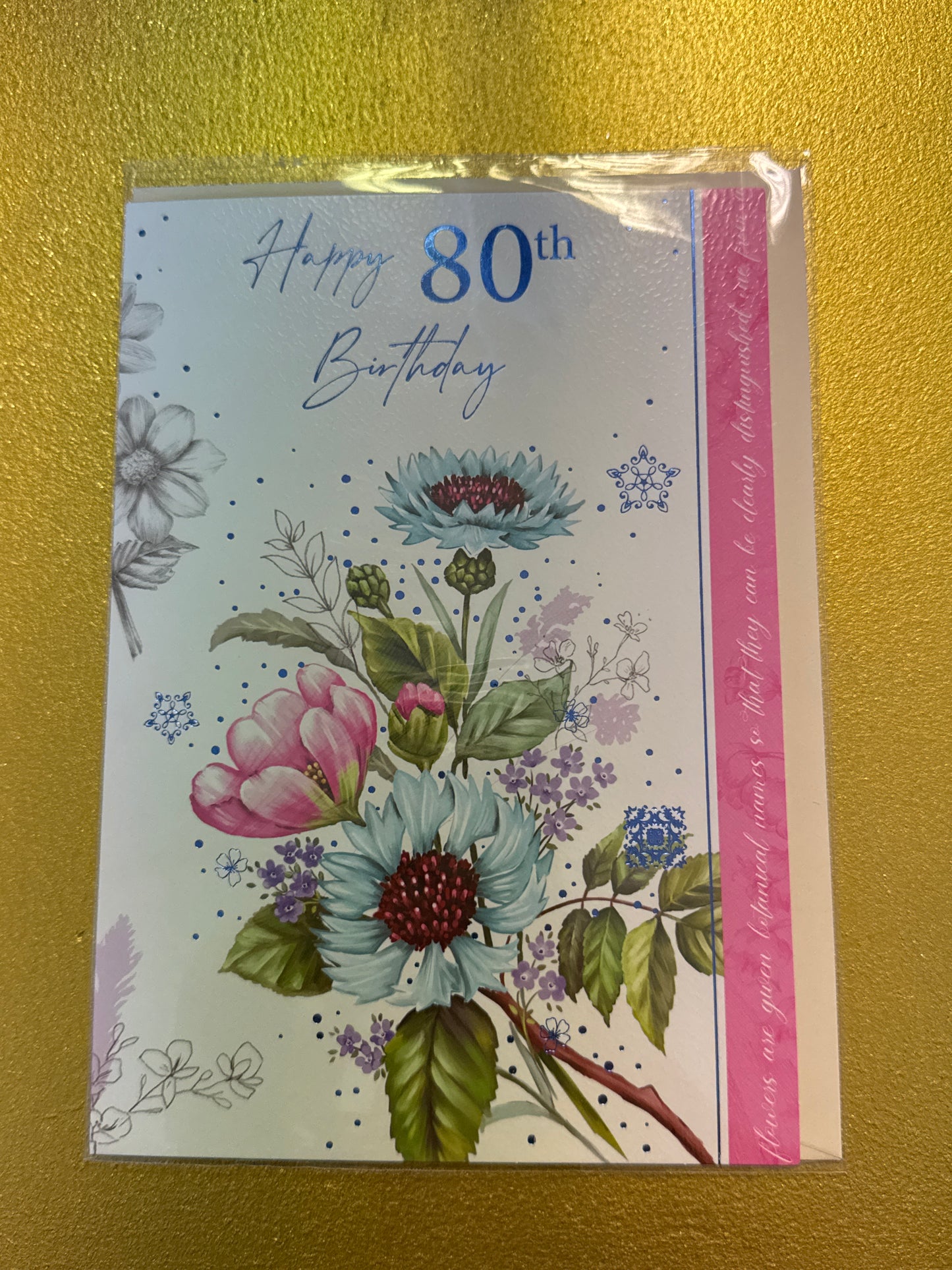 80th birthday card