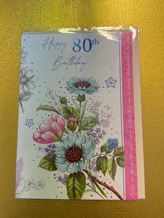 80th birthday card