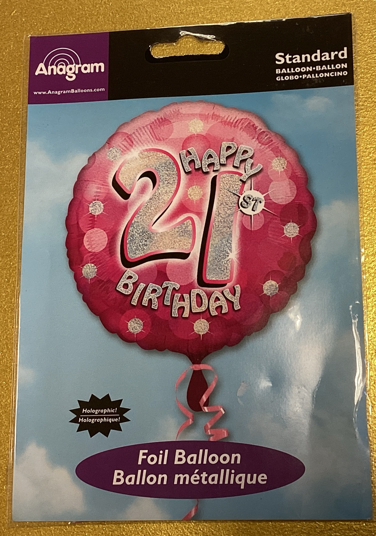 21st birthday foil balloon