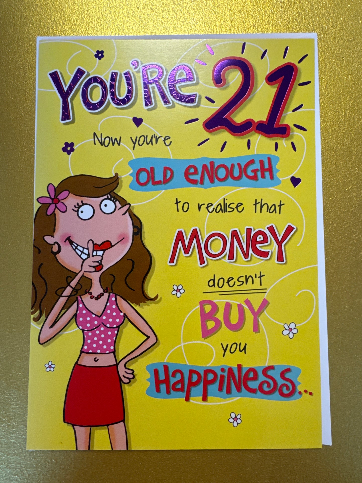 21st birthday card