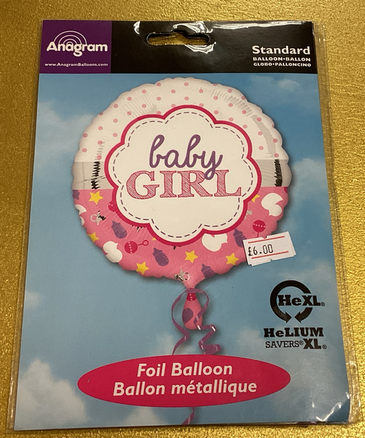 ‘Baby girl’ foil balloon