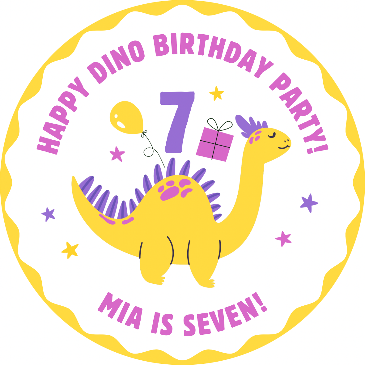 Children’s birthday stickers 20