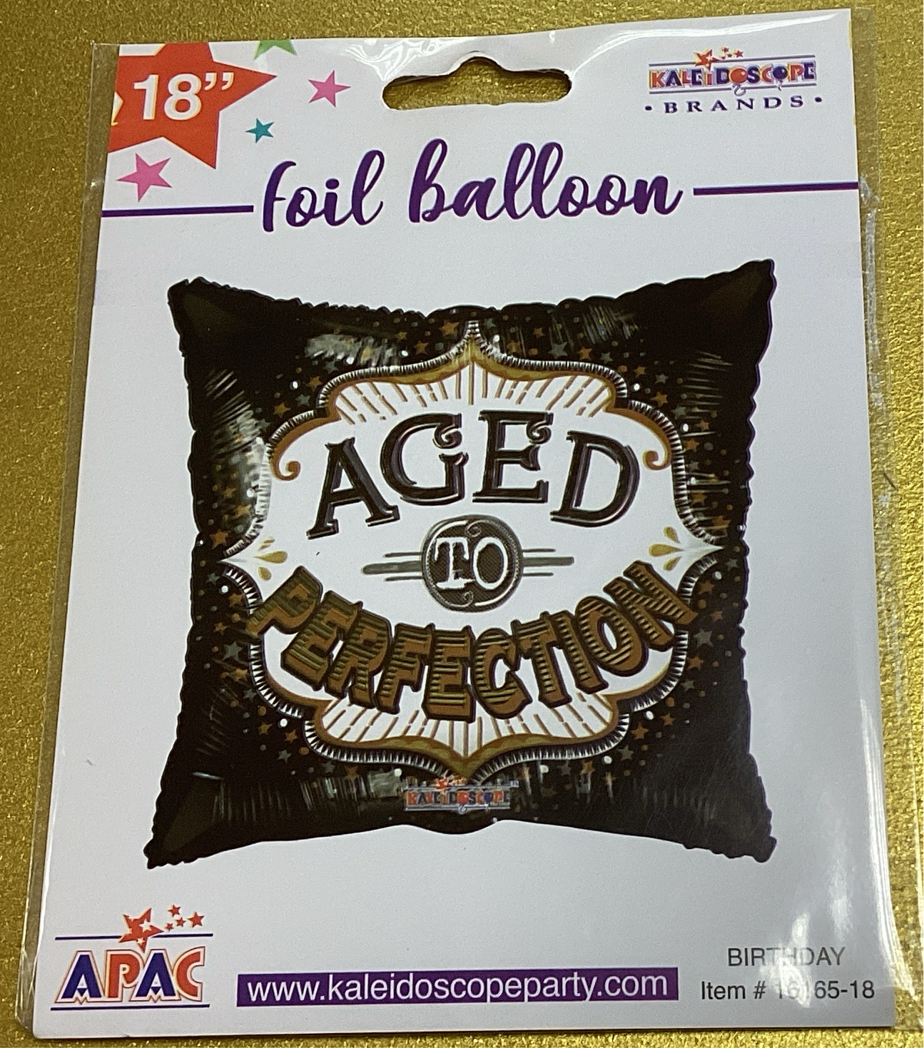 ‘Aged to perfection’ foil balloon