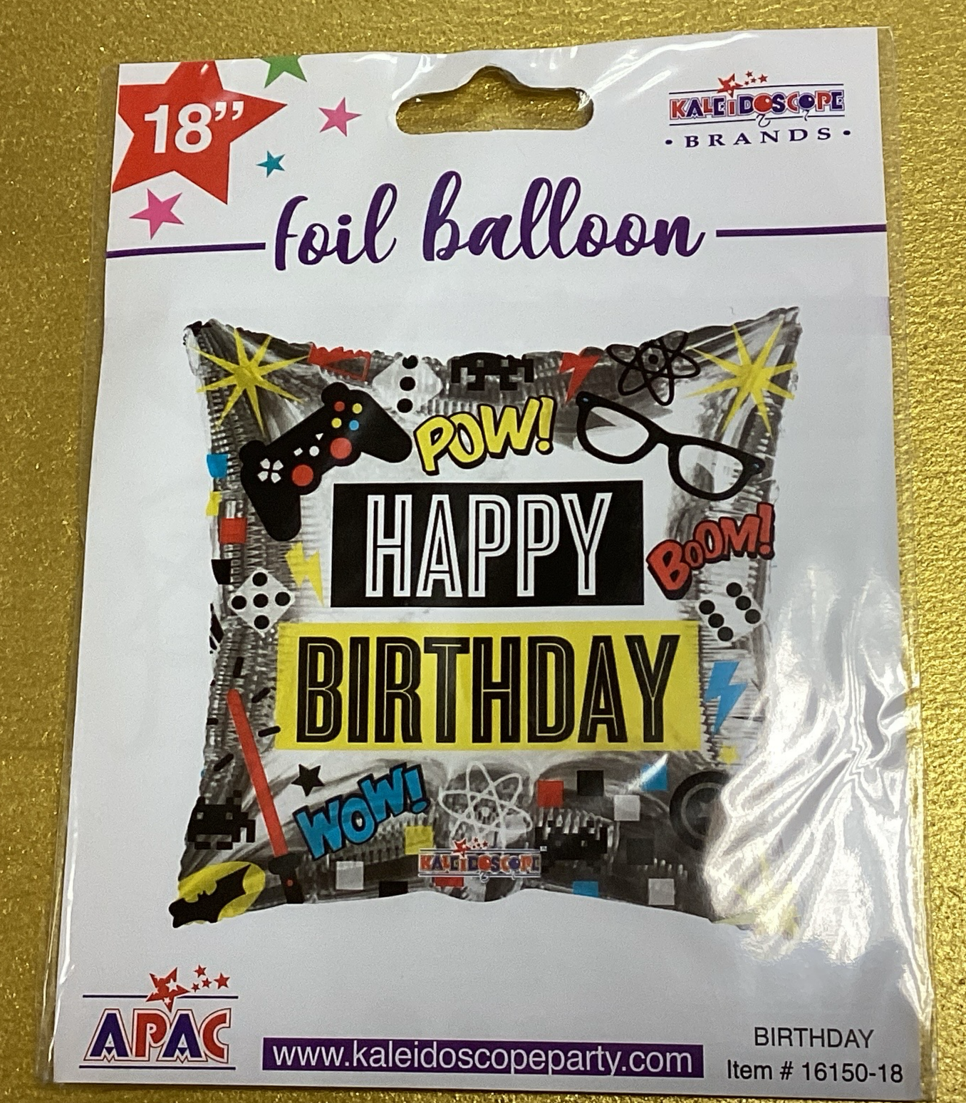 Gaming birthday foil balloon