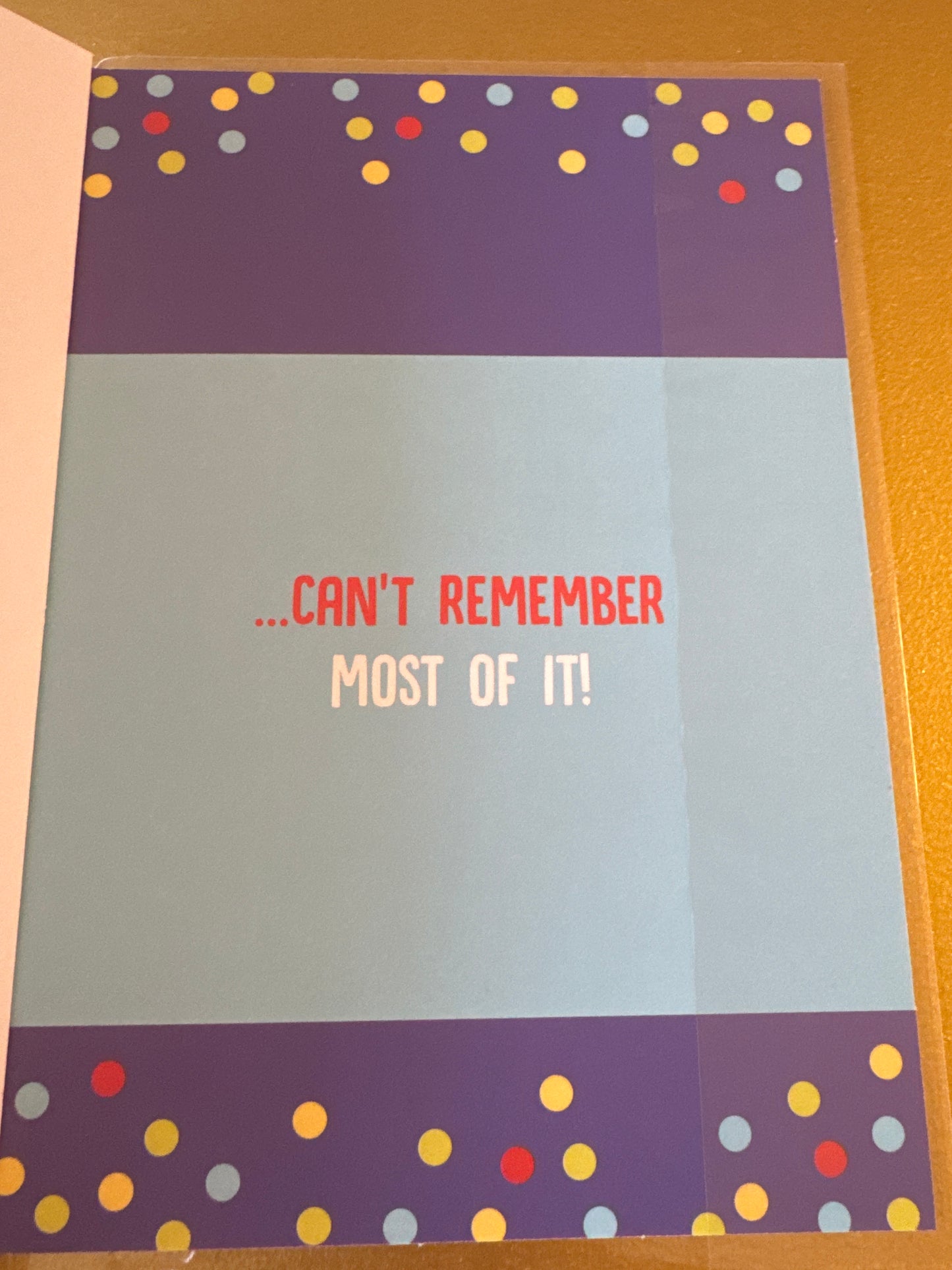 Birthday card - humour