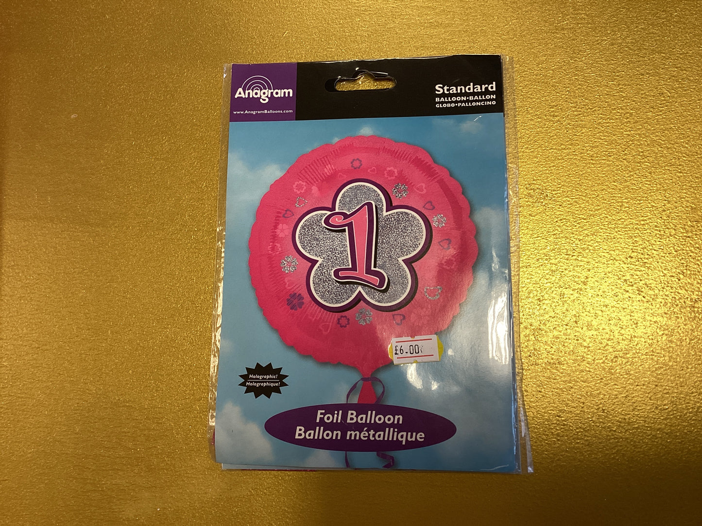 1st birthday foil balloon