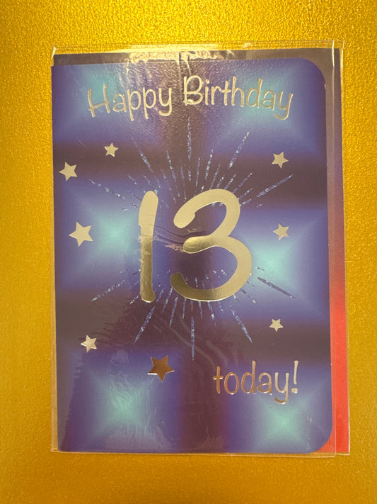 13th birthday card