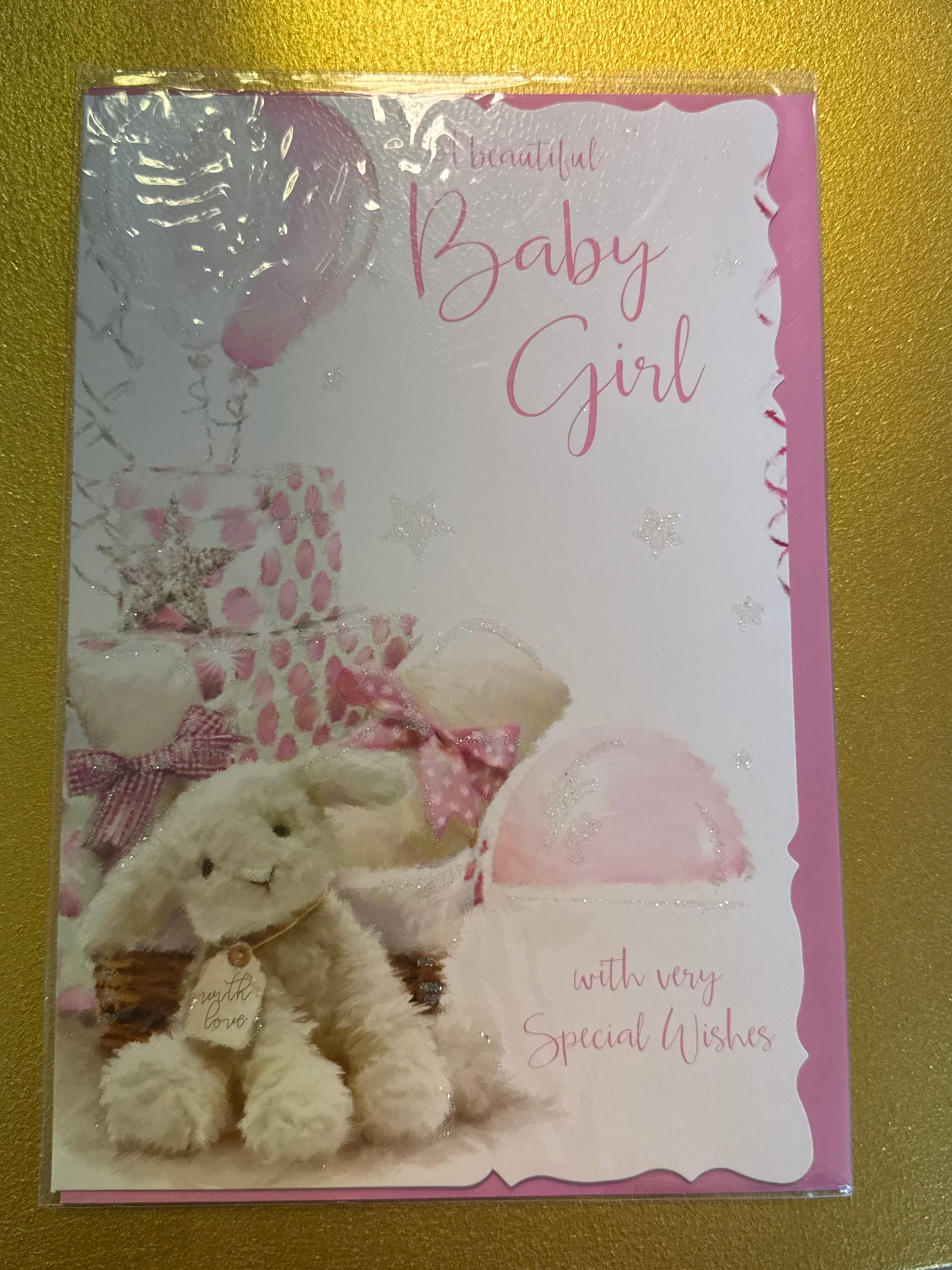 Baby girl arrival card