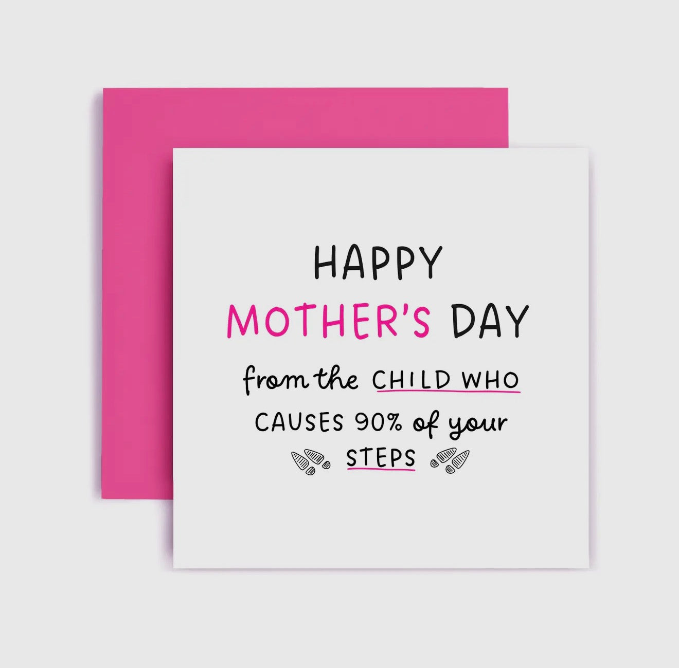 90% footsteps Mother’s Day card