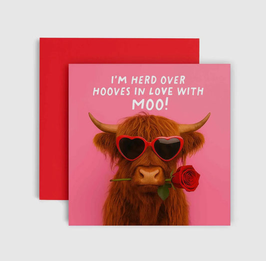Head over hooves Valentines Card