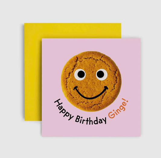 Ginger nut birthday card