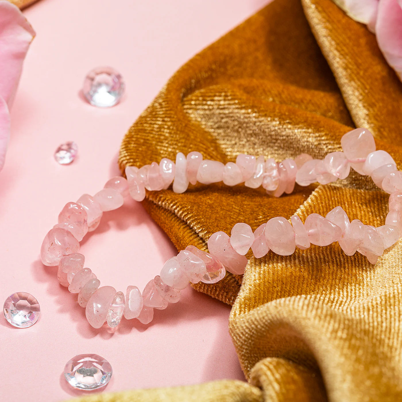 ROSE QUARTZ CRYSTAL BRACELET
