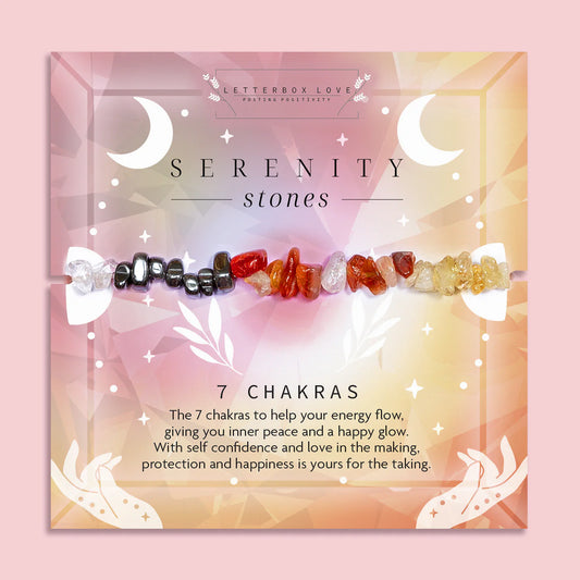 THE 7 CHAKRAS CRYSTAL CHIP BRACELET