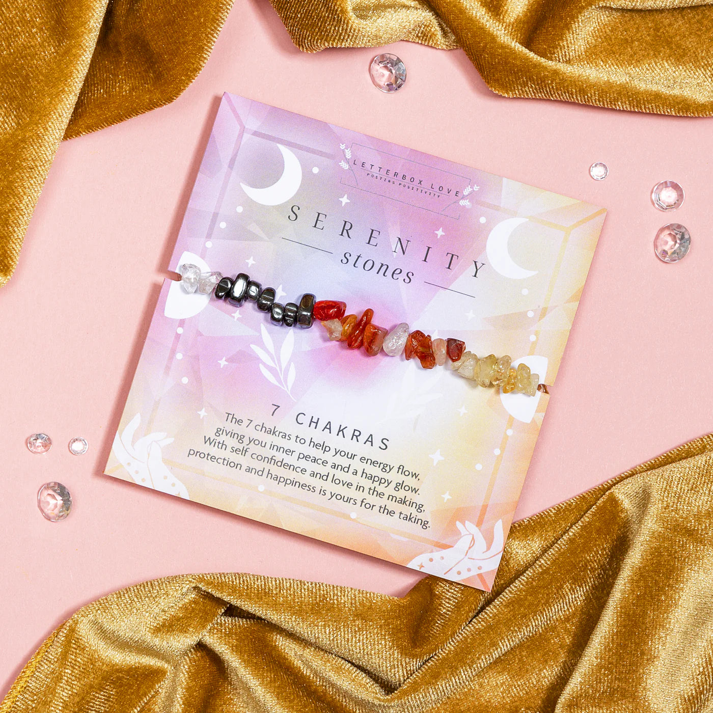 THE 7 CHAKRAS CRYSTAL CHIP BRACELET