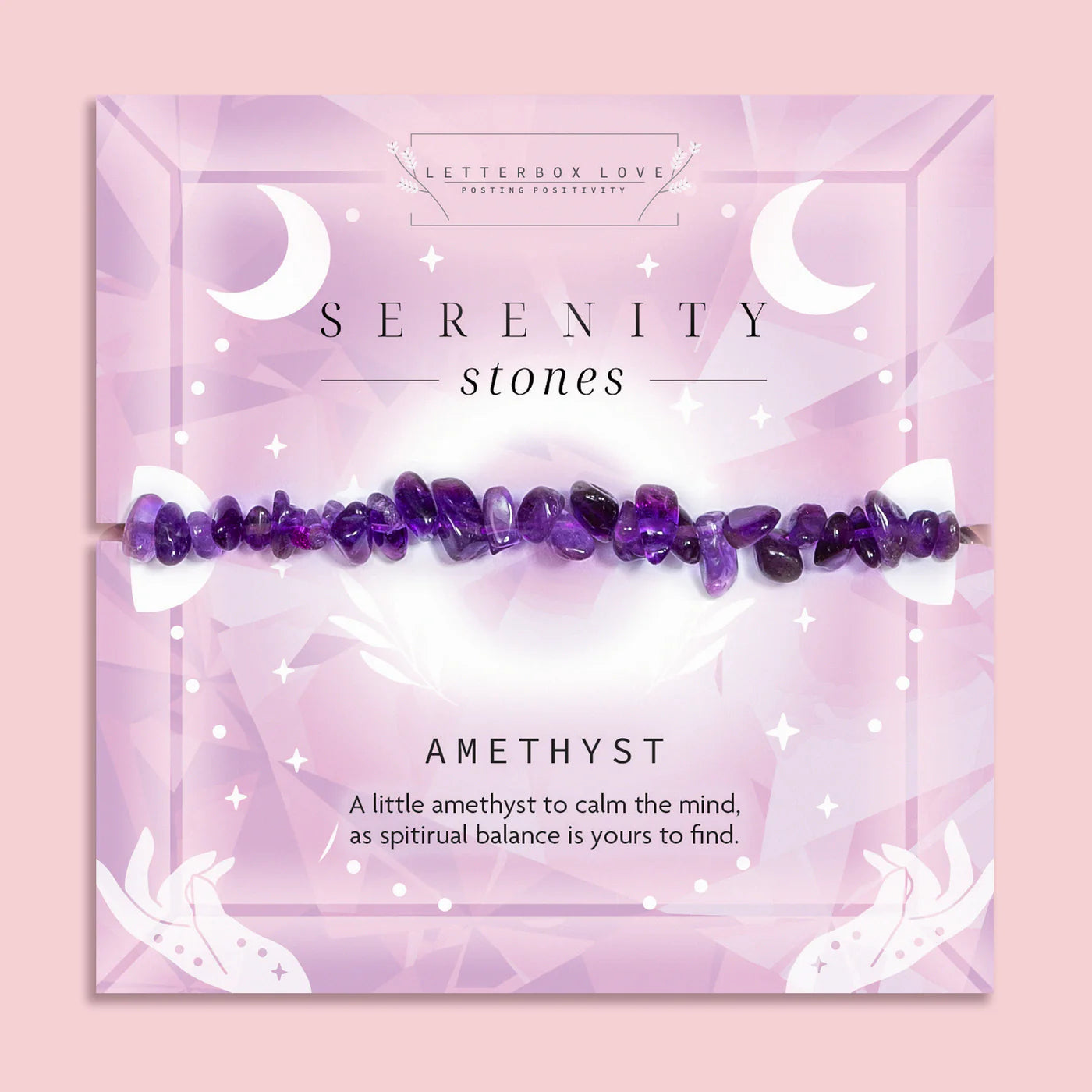 AMETHYST CRYSTAL CHIP BRACELET