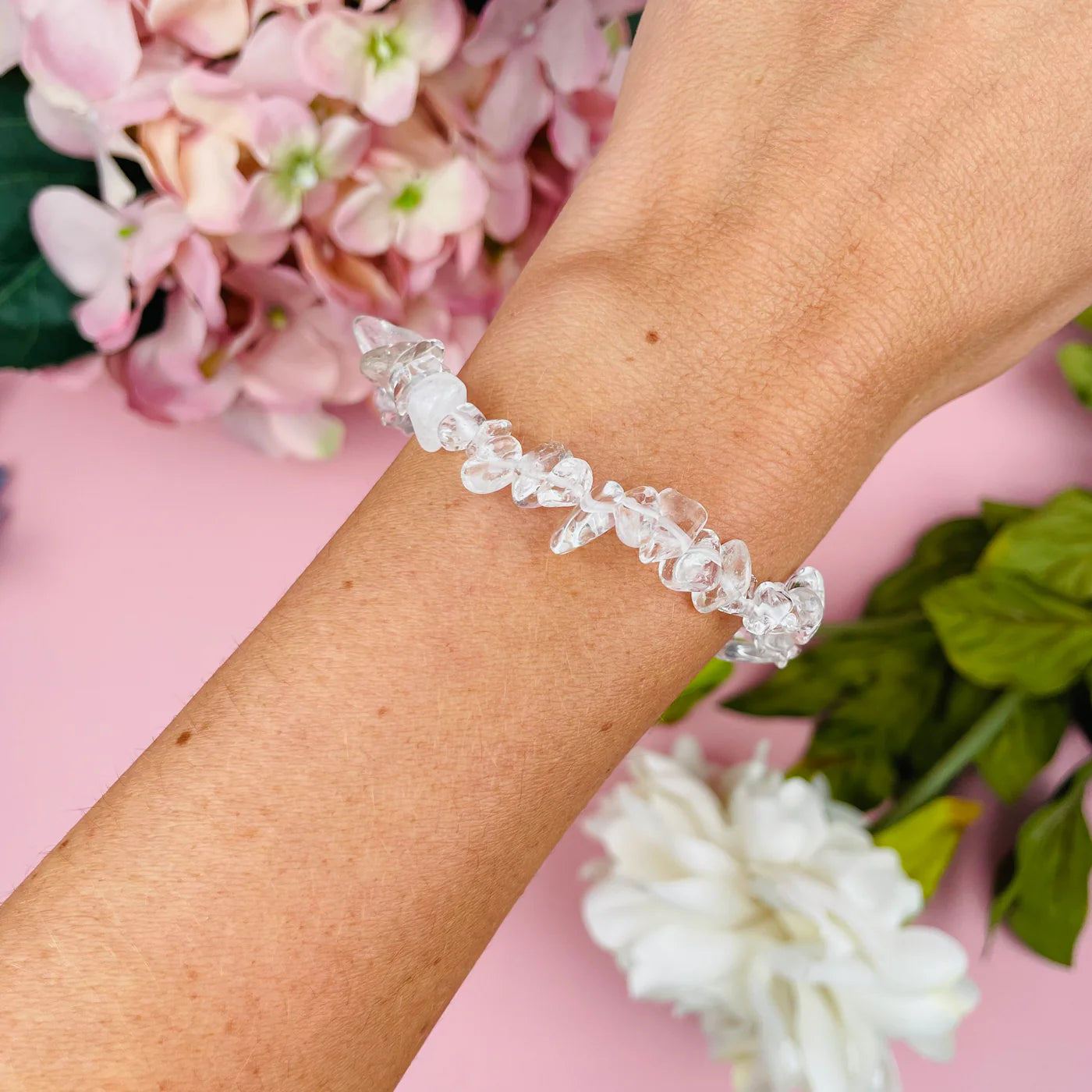 CLEAR QUARTZ CRYSTAL BRACELET