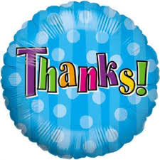 ‘Thanks!’ foil balloon