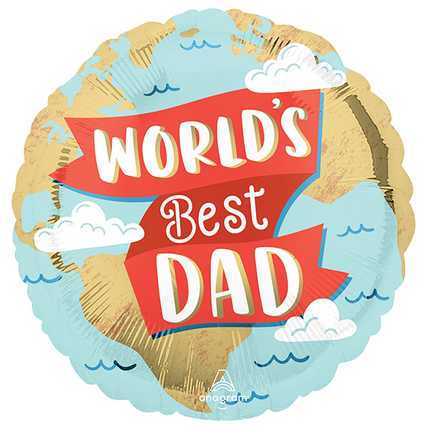 Worlds Best Dad foil balloon