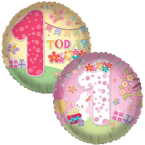 You’re 1 Today Pink reverse foil balloon