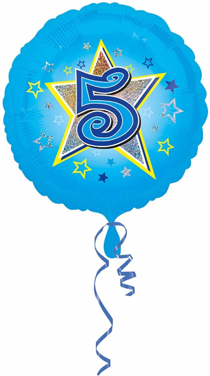 Age 5 foil balloons