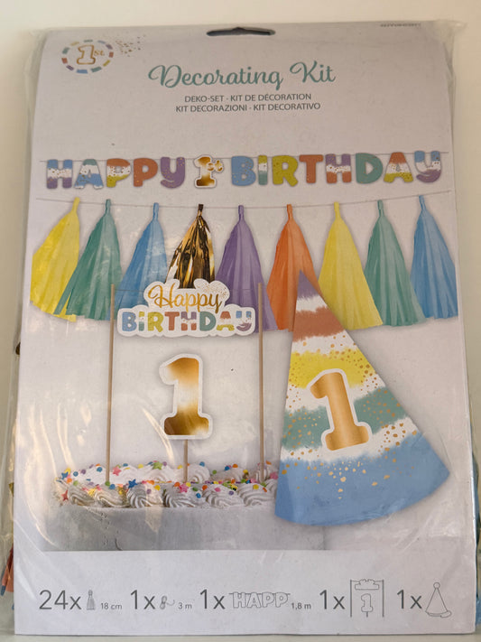 1st birthday party decorating kit