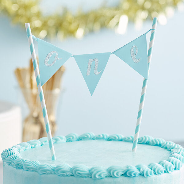 Bunting Cake topper (one) blue
