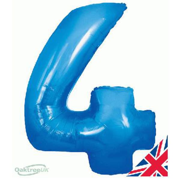 Blue XL number helium balloons